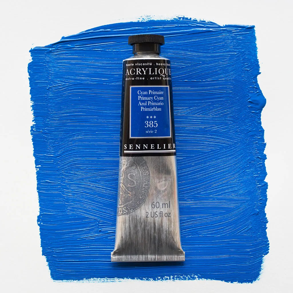 Sennelier Extra-Fine Acrylic Tube 60ml S2, Primary Cyan