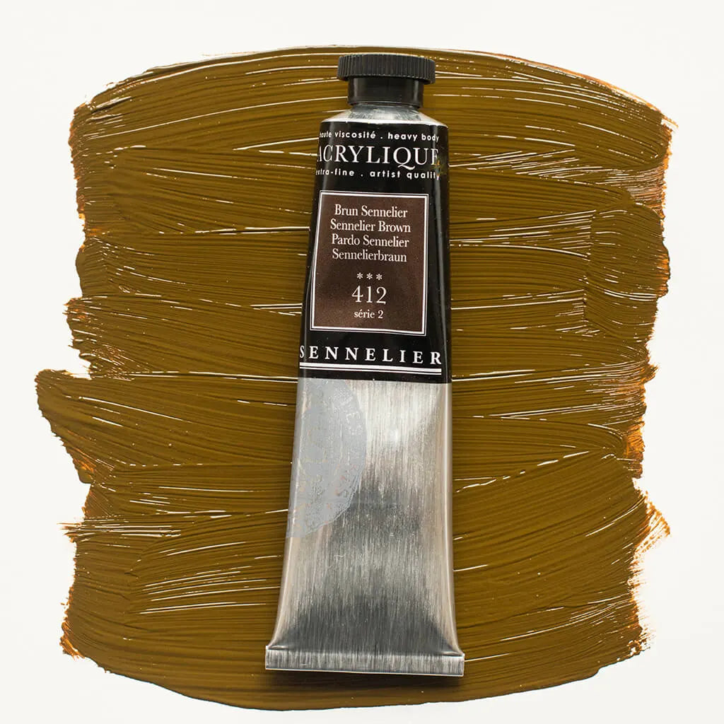 Sennelier Extra-Fine Acrylic Tube 60ml S2, Sennelier Brown