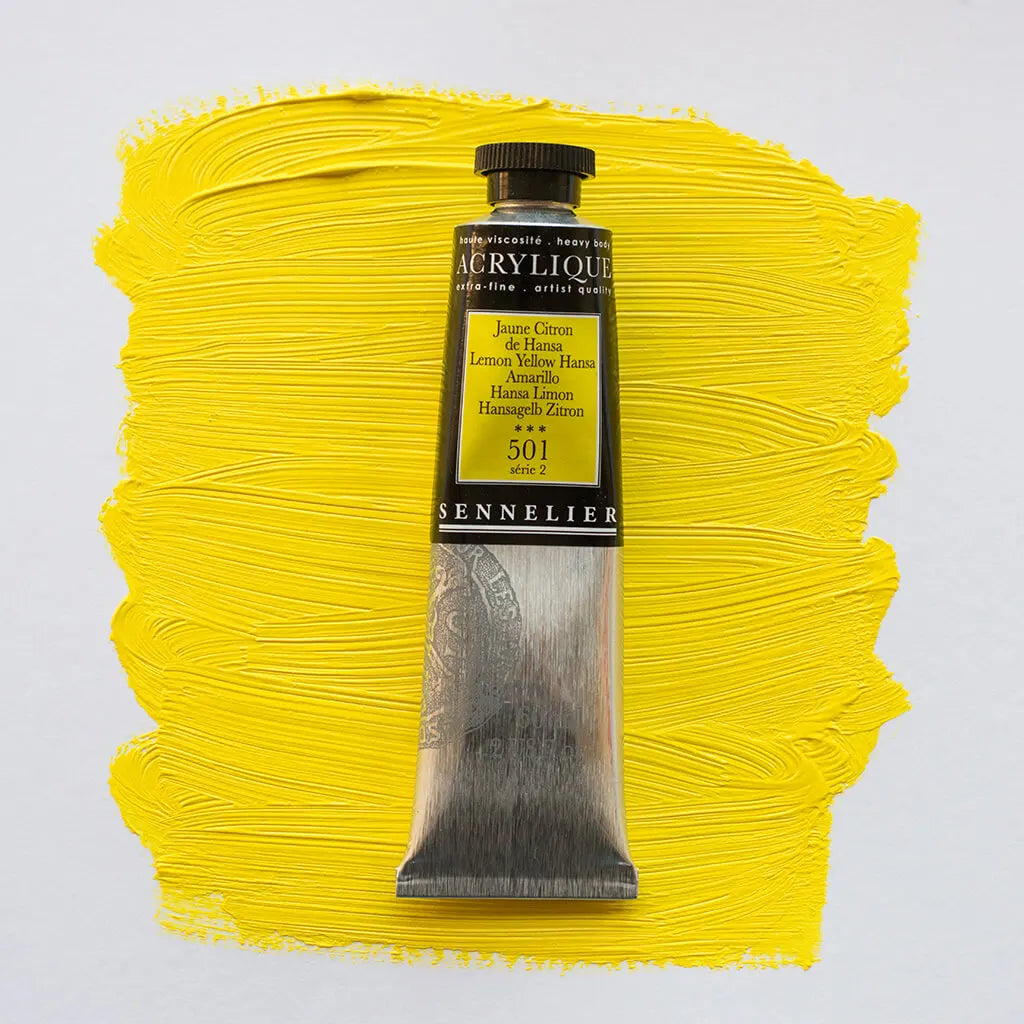 Sennelier Extra-Fine Acrylic Tube 60ml S2, Lemon Yellow Hansa
