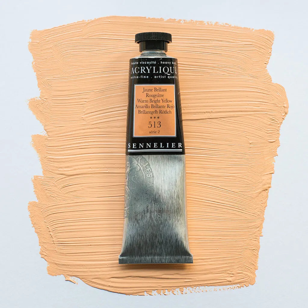 Sennelier Extra-Fine Acrylic Tube 60ml S2, Warm Bright Yellow