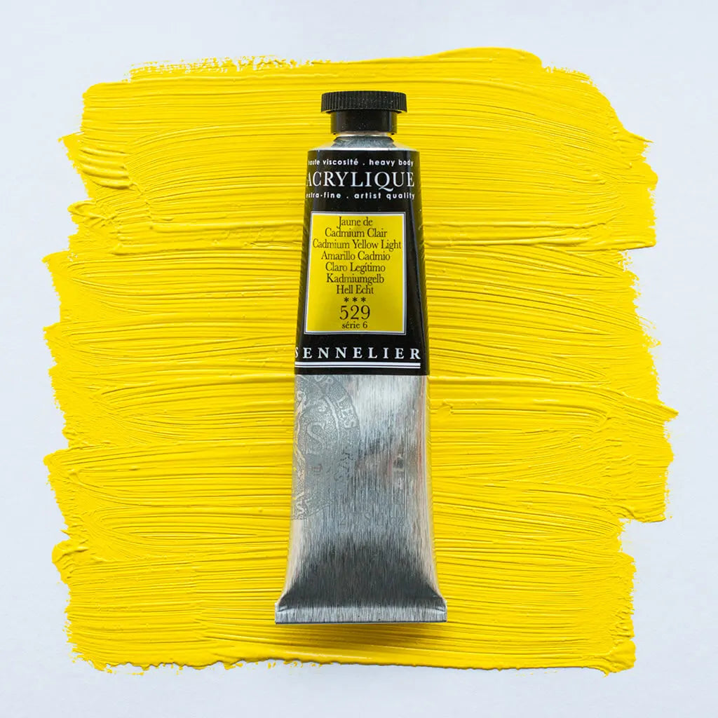 Sennelier Extra-Fine Acrylic Tube 60ml S6, Cadmium Yellow Light