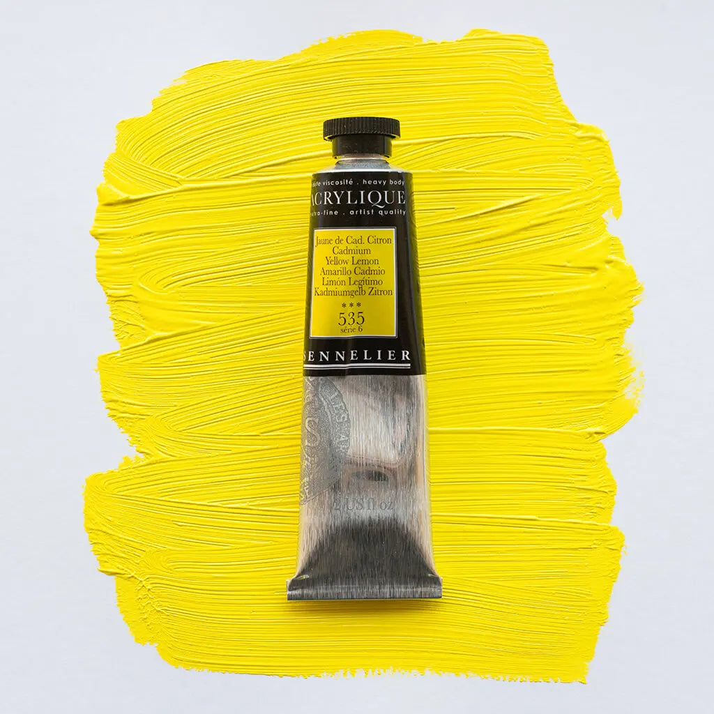 Sennelier Extra-Fine Acrylic Tube 60ml S6, Cadmium Yellow Lemon