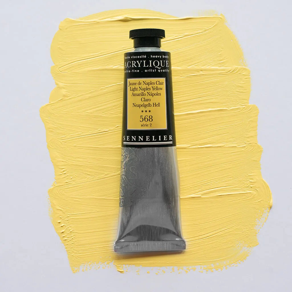 Sennelier Extra-Fine Acrylic Tube 60ml S2, Light Naples Yellow