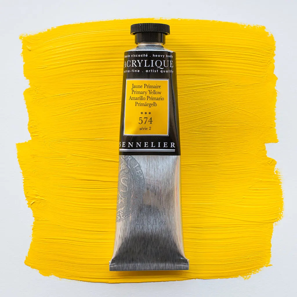 Sennelier Extra-Fine Acrylic Tube 60ml S2, Primary Yellow