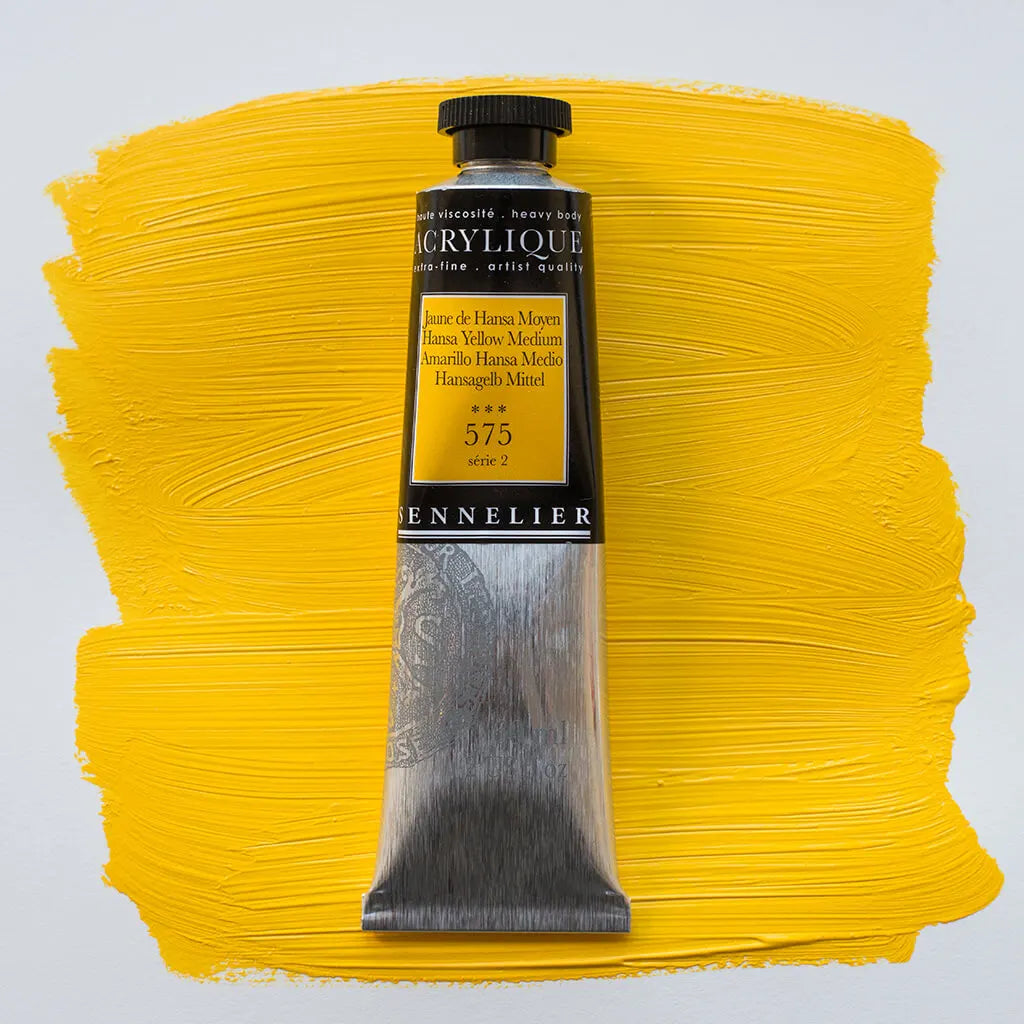 Sennelier Extra-Fine Acrylic Tube 60ml S2, Hansa Yellow Medium