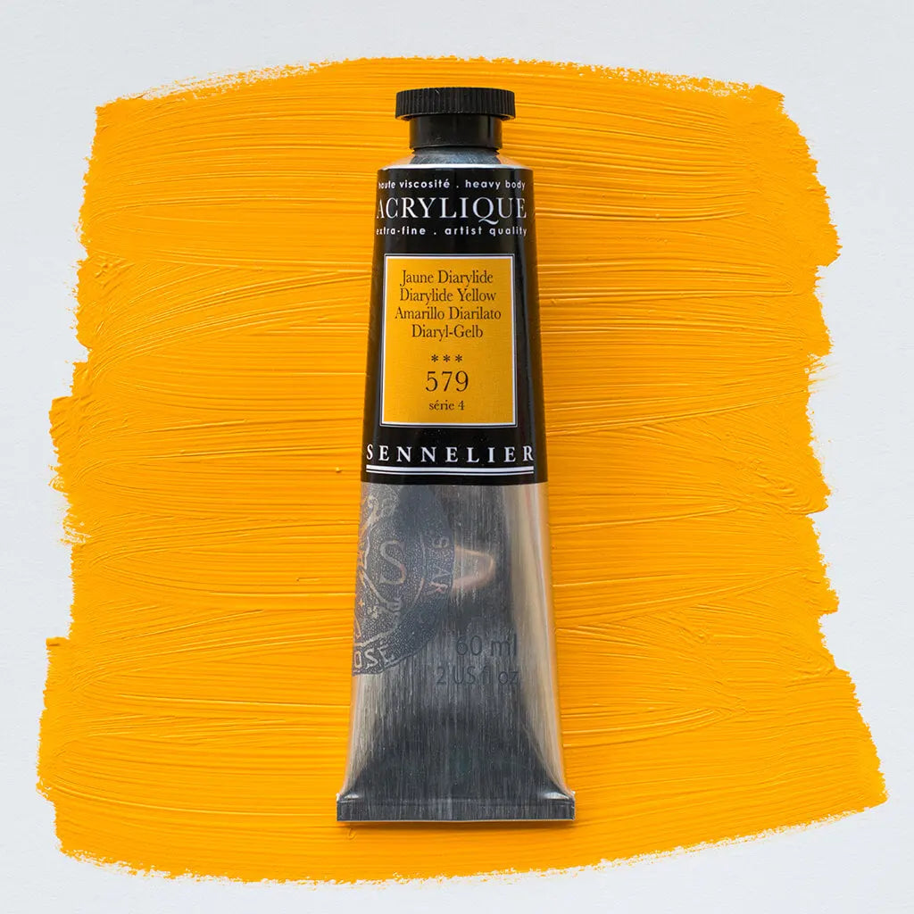 Sennelier Extra-Fine Acrylic Tube 60ml S4, Diarylide Yellow