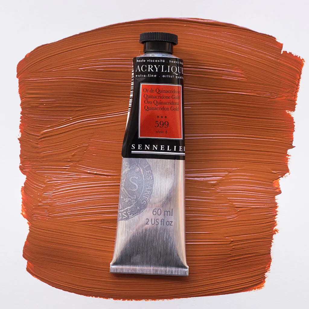 Sennelier Extra-Fine Acrylic Tube 60ml S4, Quinacridone Gold