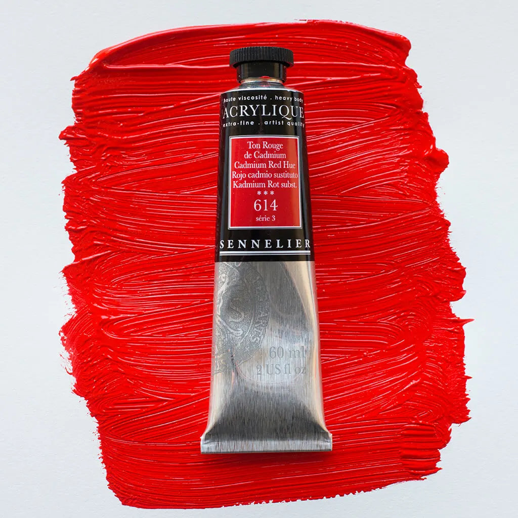 Sennelier Extra-Fine Acrylic Tube 60ml S3, Cadmium Red Hue