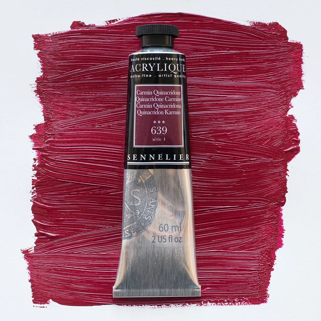 Sennelier Extra-Fine Acrylic Tube 60ml S4, Quinacridone Crimson