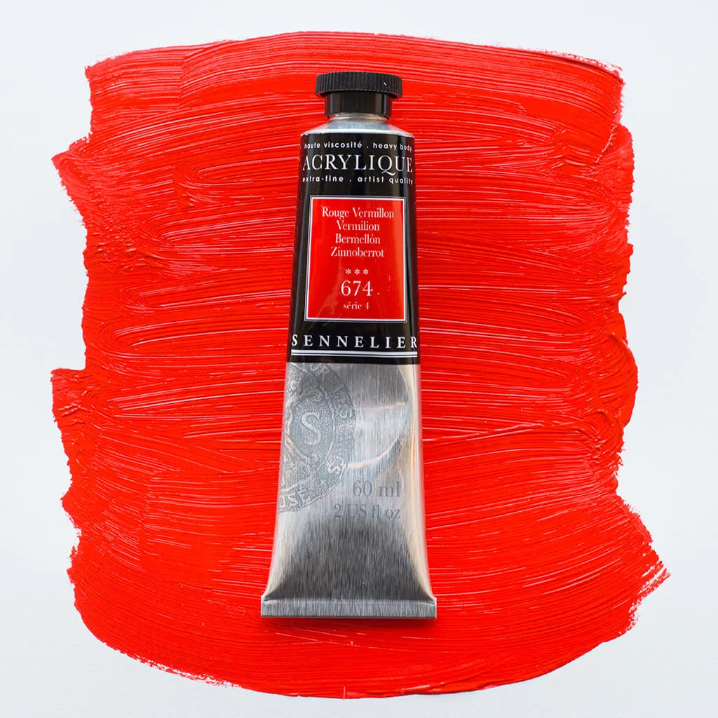 Sennelier Extra-Fine Acrylic Tube 60ml S4, Vermilion