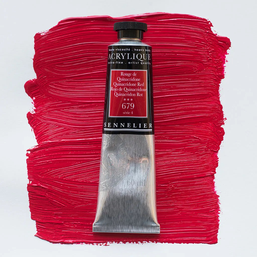 Sennelier Extra-Fine Acrylic Tube 60ml S4, Quinacridone Red
