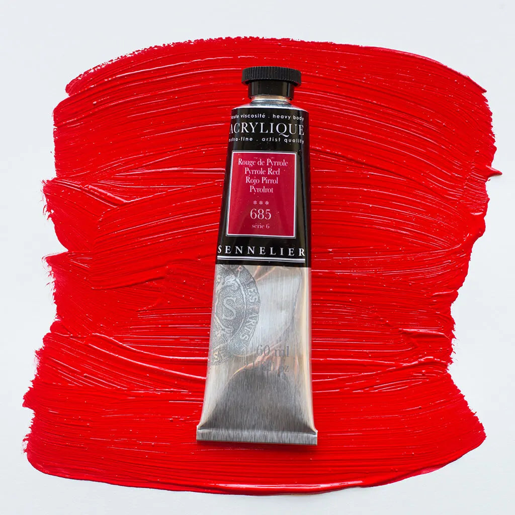 Sennelier Extra-Fine Acrylic Tube 60ml S6, Pyrrole Red