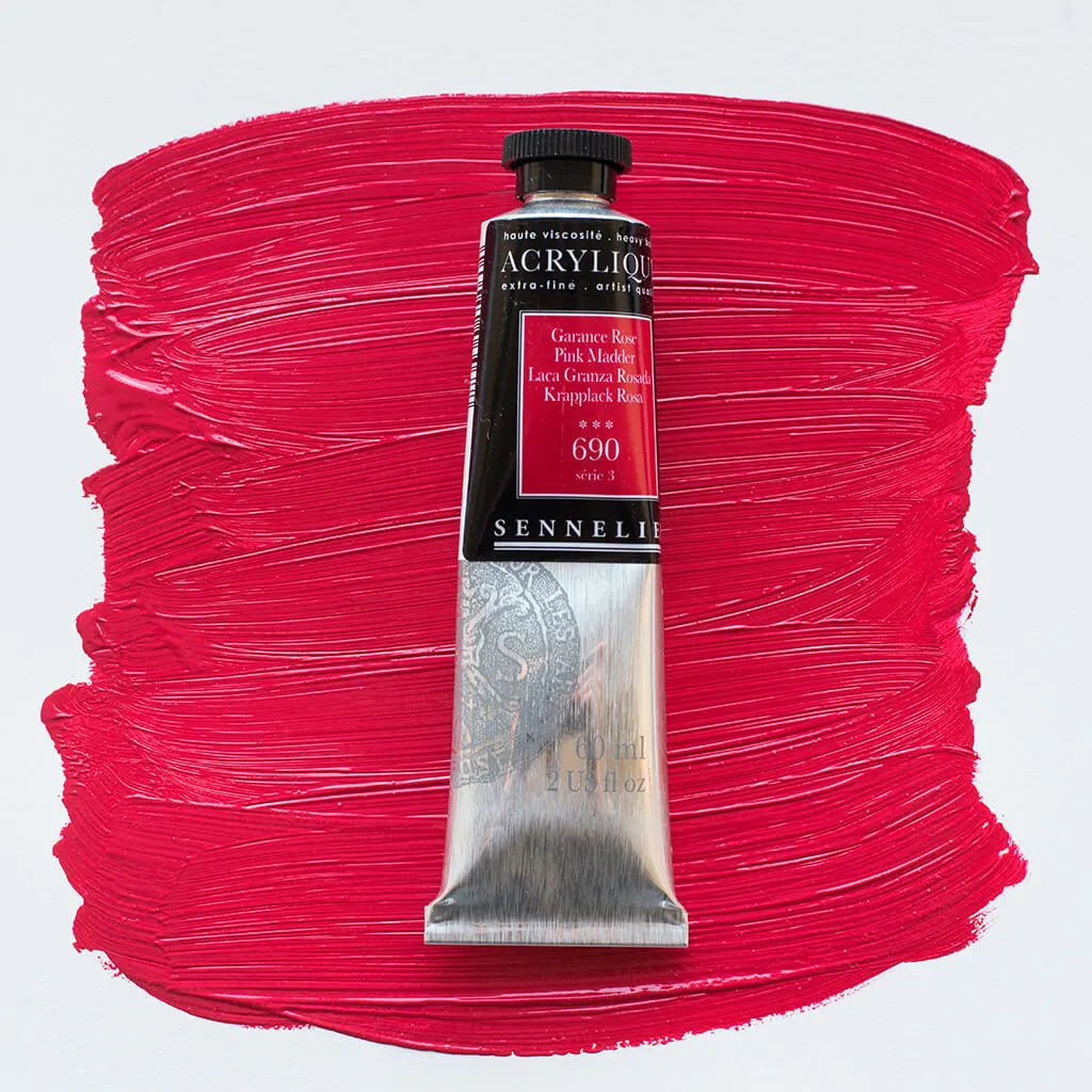 Sennelier Extra-Fine Acrylic Tube 60ml S3, Pink Madder