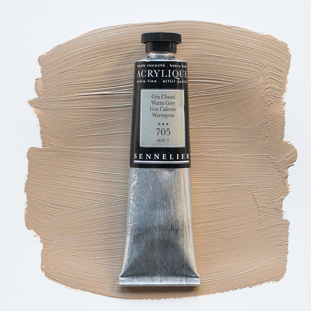 Sennelier Extra-Fine Acrylic Tube 60ml S1, Warm Grey