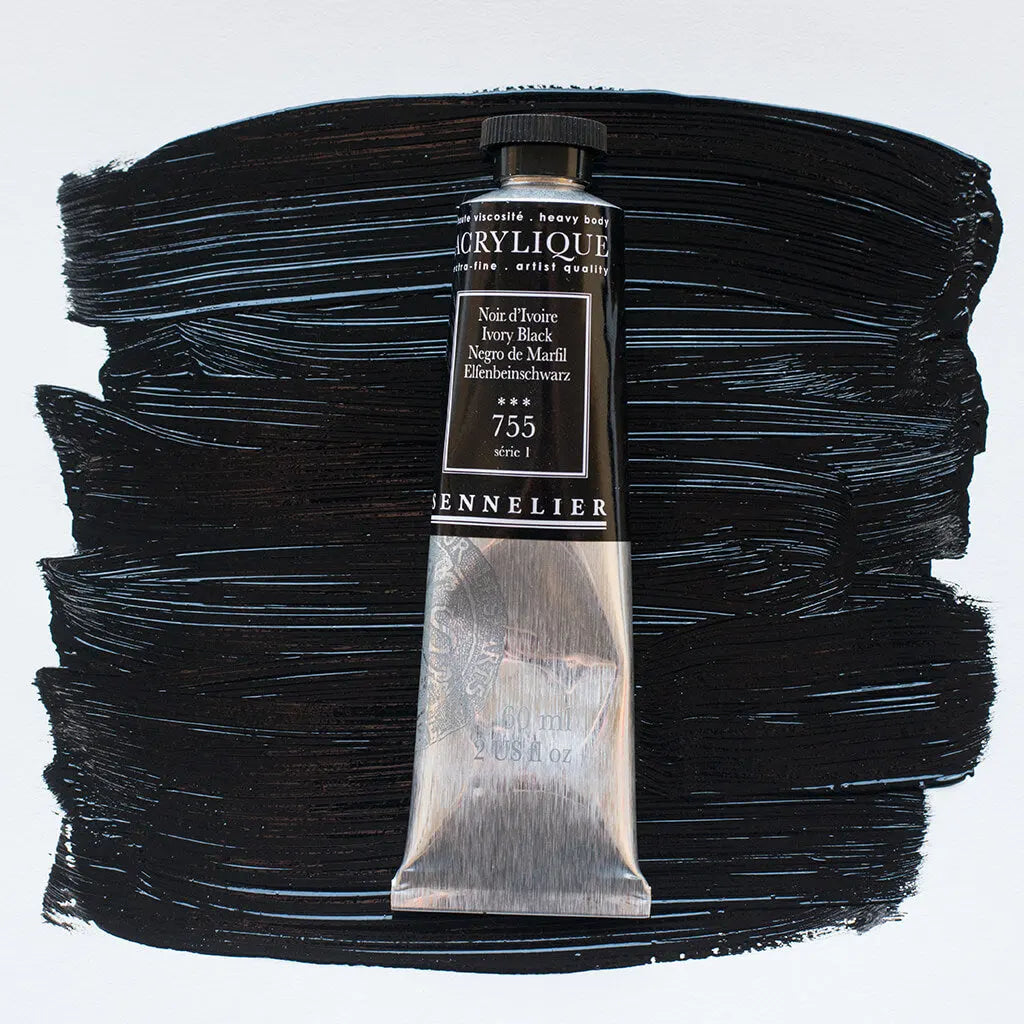 Sennelier Extra-Fine Acrylic Tube 60ml S1, Ivory Black