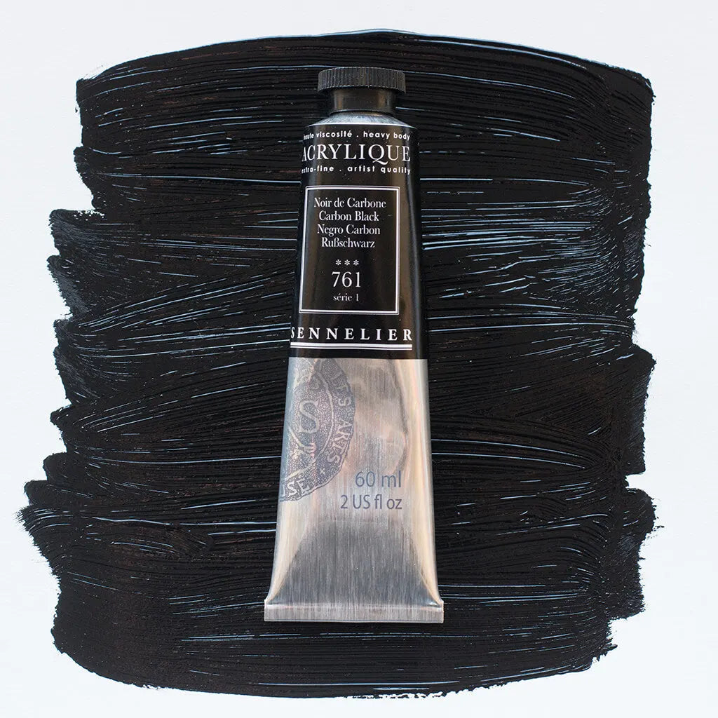 Sennelier Extra-Fine Acrylic Tube 60ml S1, Carbon Black