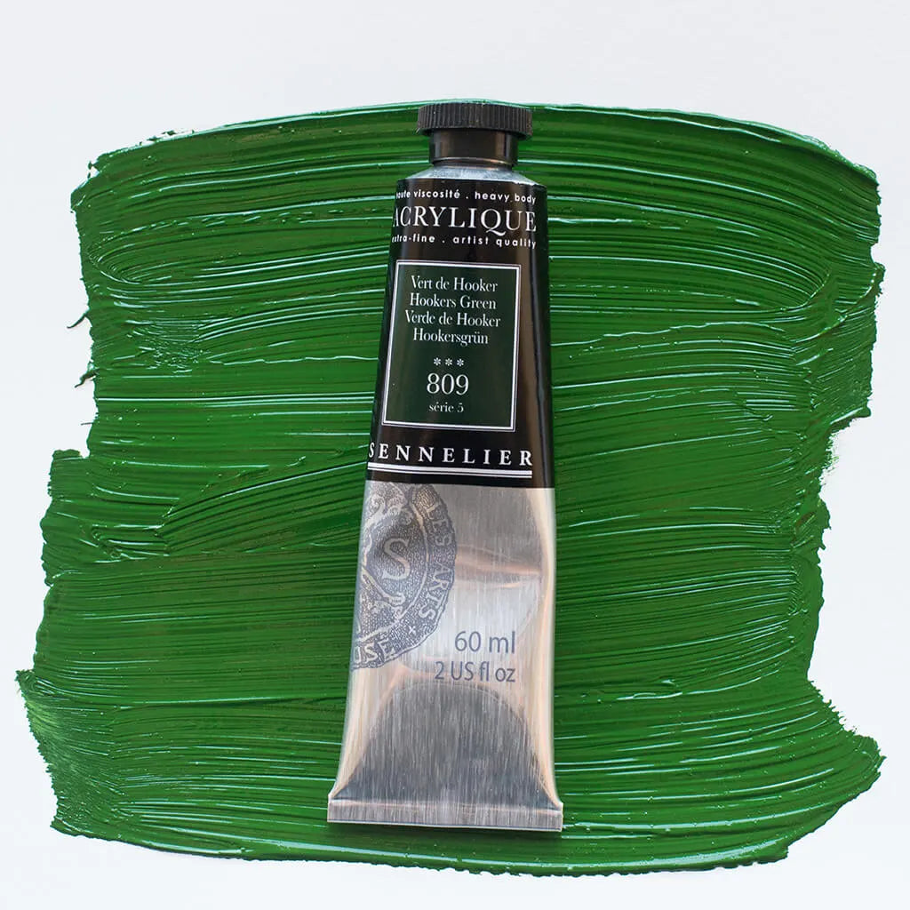 Sennelier Extra-Fine Acrylic Tube 60ml S5, Hooker`S Green