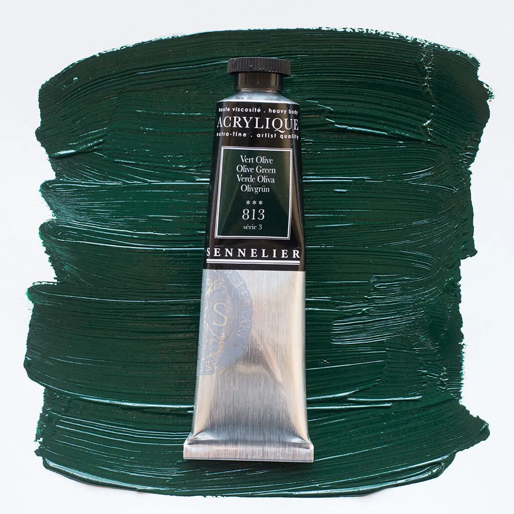 Sennelier Extra-Fine Acrylic Tube 60ml S3, Olive Green