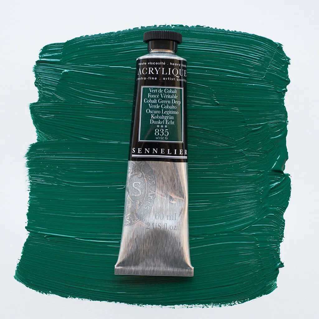 Sennelier Extra-Fine Acrylic Tube 60ml S6, Cobalt Green Deep