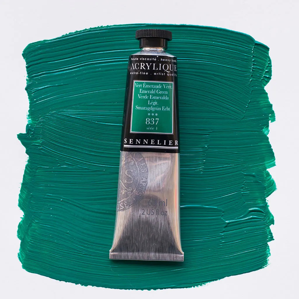 Sennelier Extra-Fine Acrylic Tube 60ml S4, Emerald Green