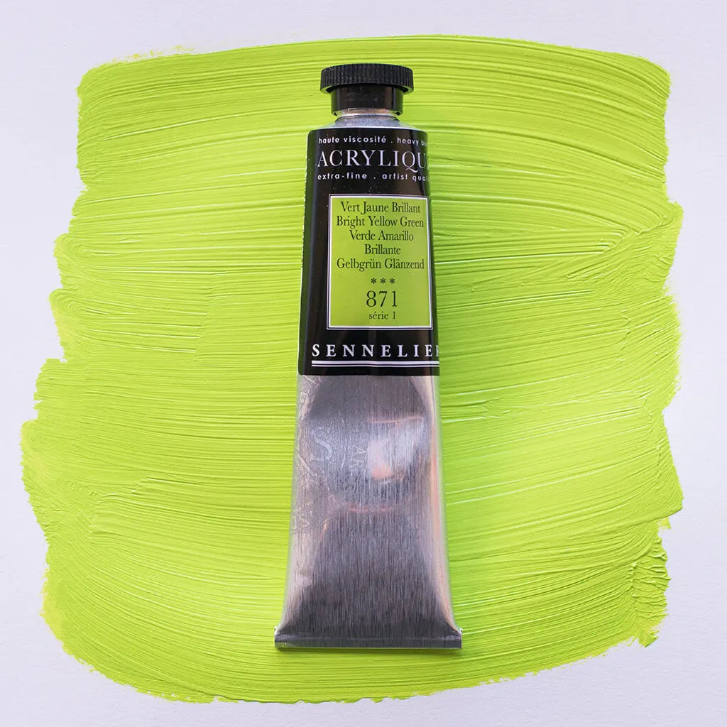 Sennelier Extra-Fine Acrylic Tube 60ml S1, Bright Yellow Green