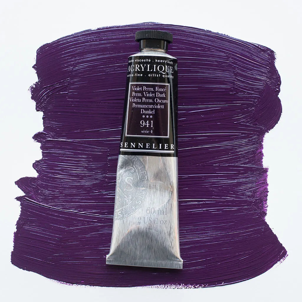 Sennelier Extra-Fine Acrylic Tube 60ml S4, Permanent Violet Dark