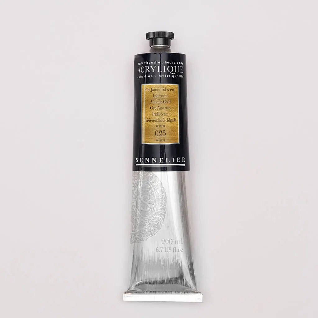 Sennelier Extra-Fine Acrylic Tube 200ml S4, Iridescent Antique Gold