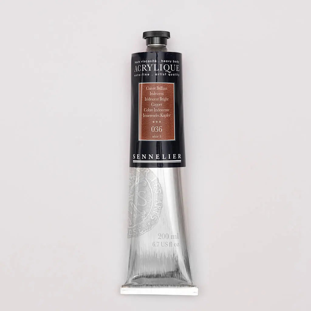 Sennelier Extra-Fine Acrylic Tube 200ml S4, Iridescent Bright Copper