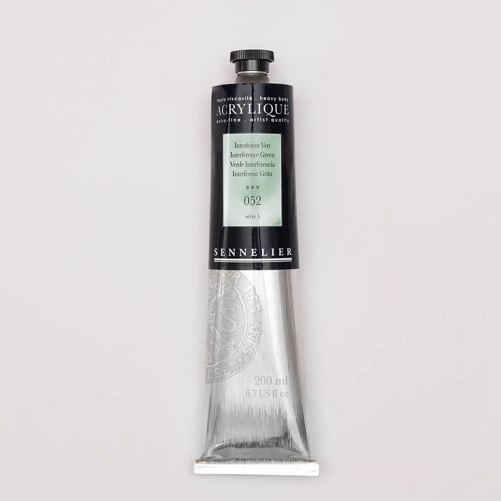 Sennelier Extra-Fine Acrylic Tube 200ml S5, Interference Green