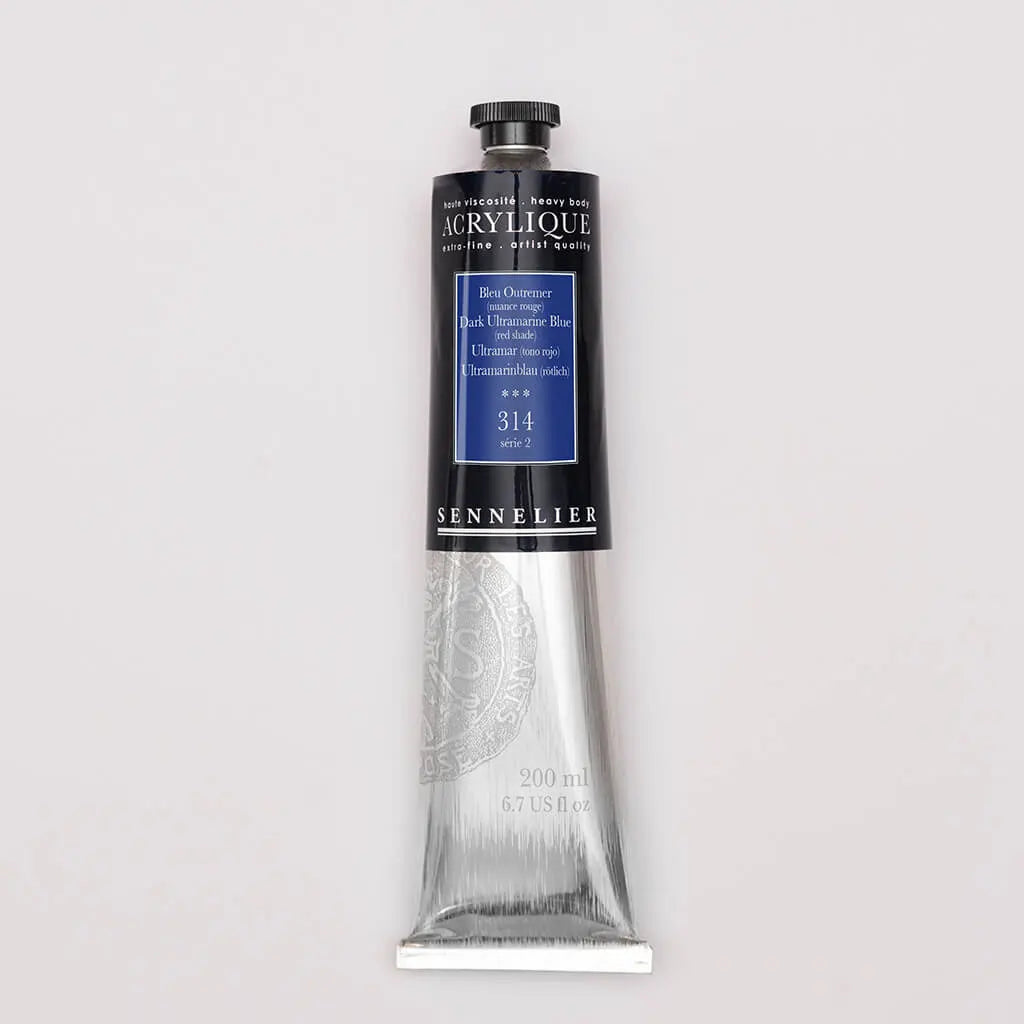 Sennelier Extra-Fine Acrylic Tube 200ml S2, Dark Ultramarine Blue (Red Shade)
