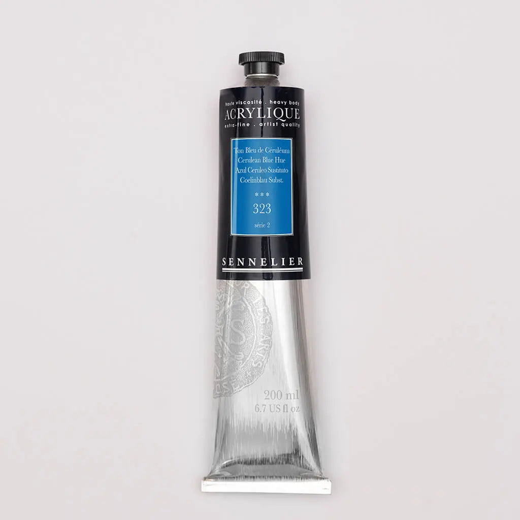 Sennelier Extra-Fine Acrylic Tube 200ml S2, Cerulean Blue Hue