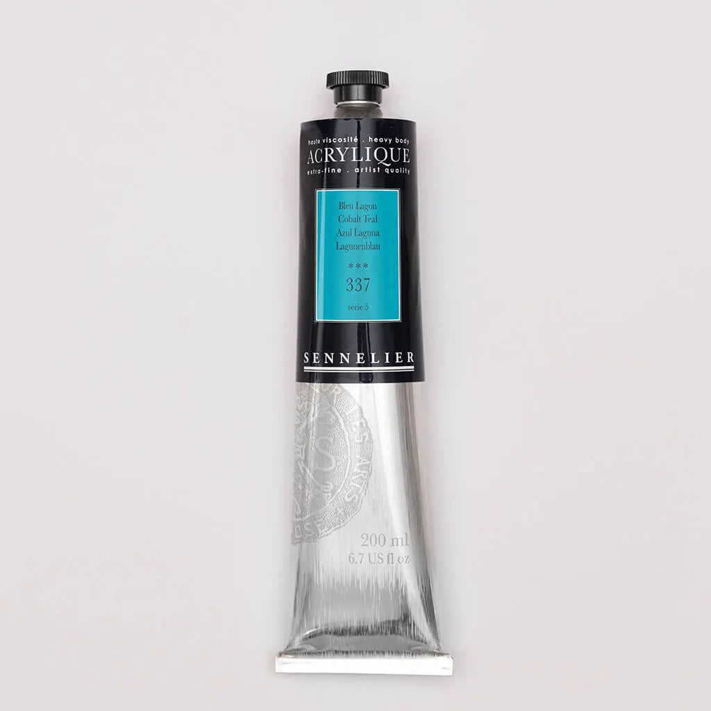 Sennelier Extra-Fine Acrylic Tube 200ml S5, Cobalt Teal