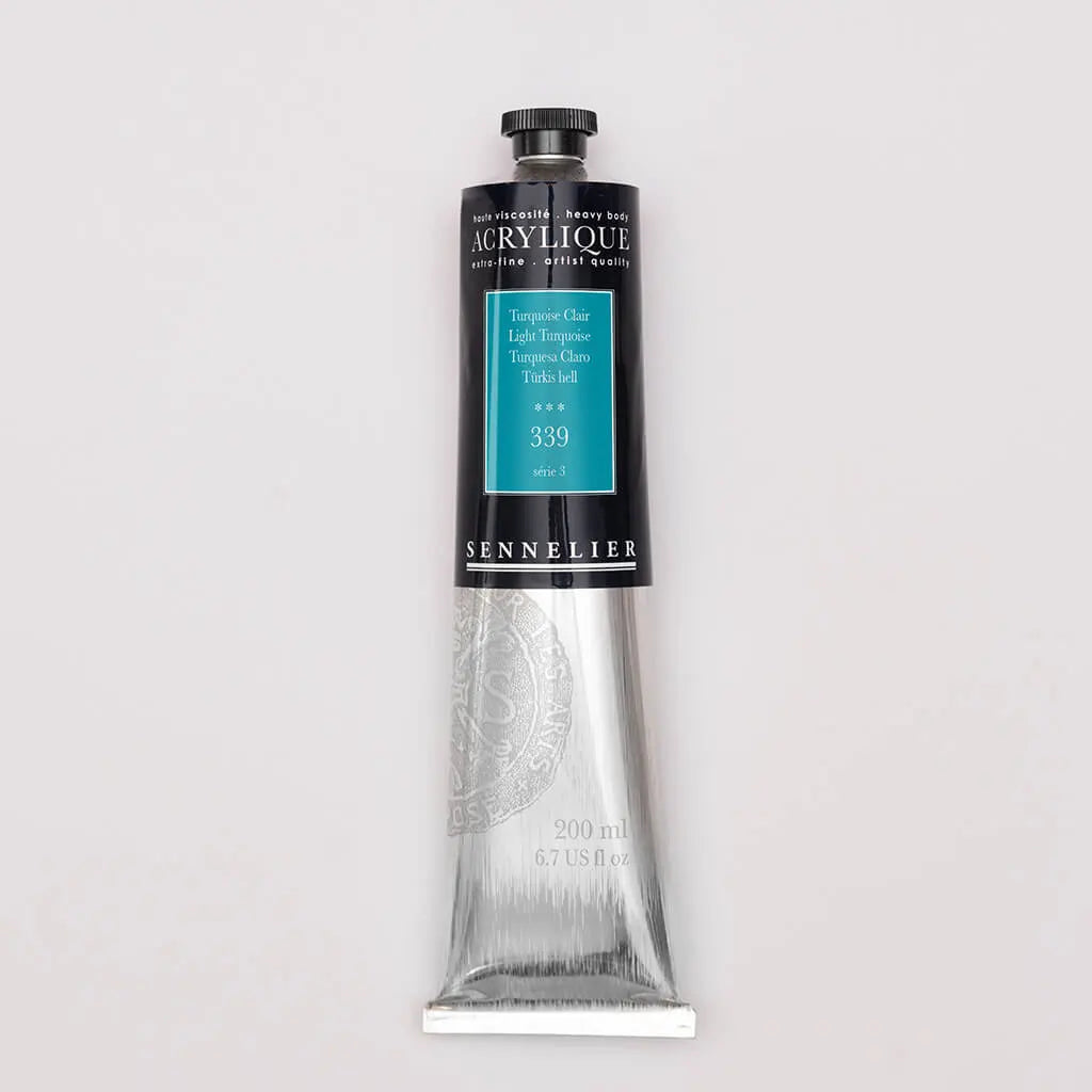 Sennelier Extra-Fine Acrylic Tube 200ml S3, Light Turqoise
