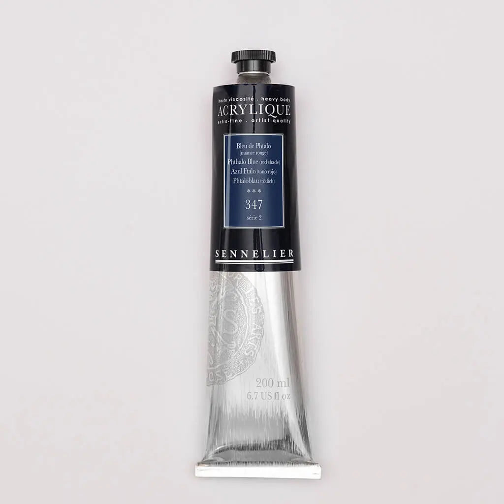 Sennelier Extra-Fine Acrylic Tube 200ml S2, Phthalo Blue (Red Shade)