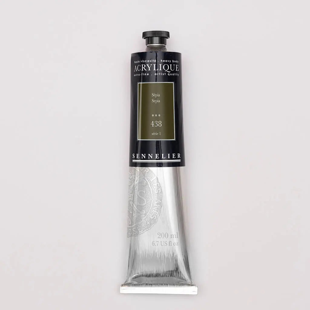Sennelier Extra-Fine Acrylic Tube 200ml S1, Sepia