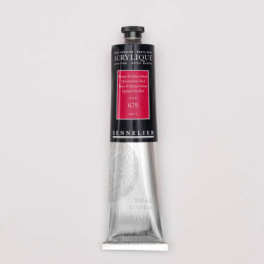 Sennelier Extra-Fine Acrylic Tube 200ml S4, Quinacridone Red