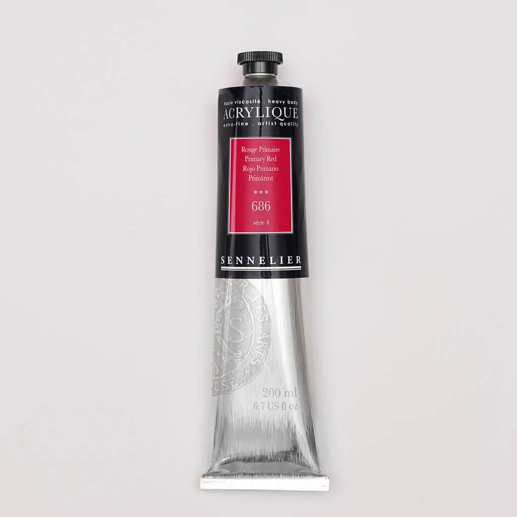 Sennelier Extra-Fine Acrylic Tube 200ml S4, Primary Red
