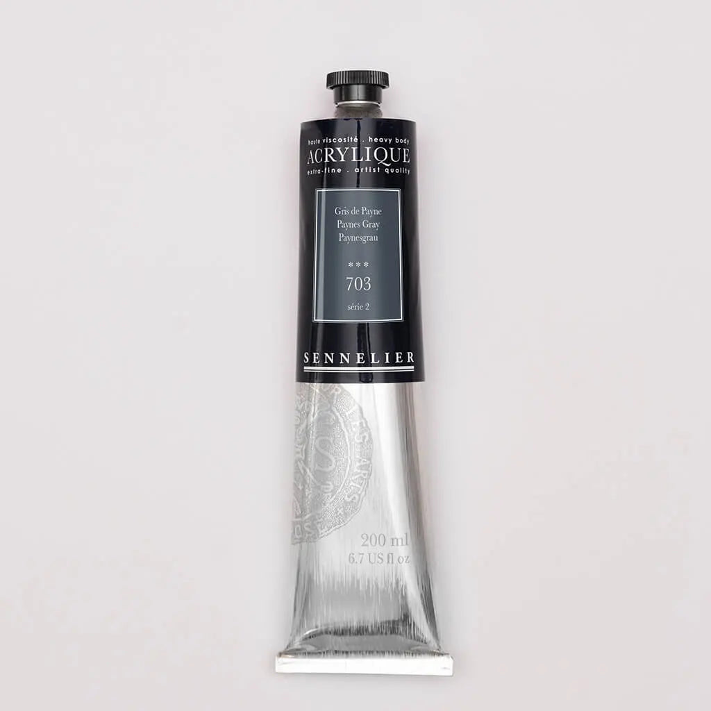 Sennelier Extra-Fine Acrylic Tube 200ml S2, Payne`S Grey