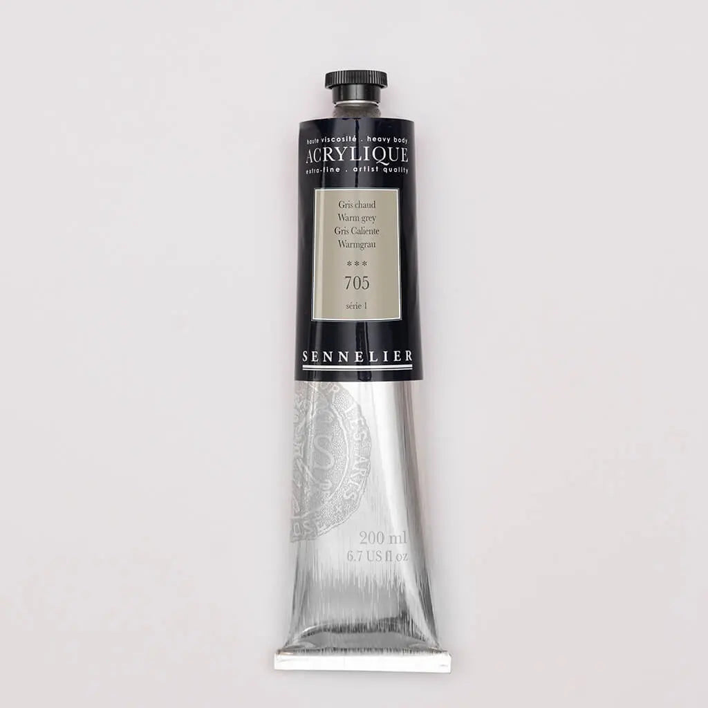 Sennelier Extra-Fine Acrylic Tube 200ml S1, Warm Grey