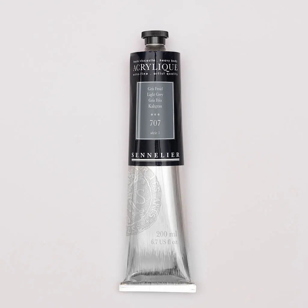 Sennelier Extra-Fine Acrylic Tube 200ml S1, Light Grey