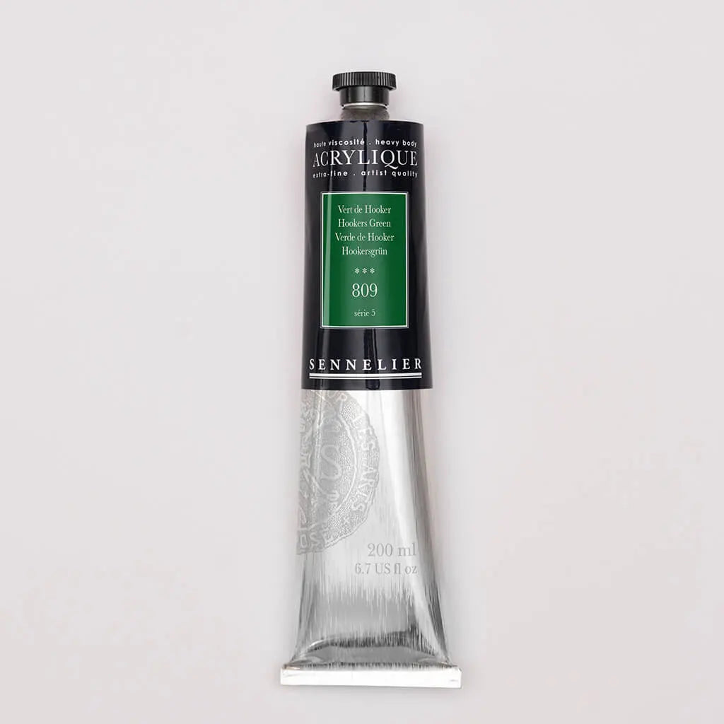 Sennelier Extra-Fine Acrylic Tube 200ml S5, Hooker`S Green