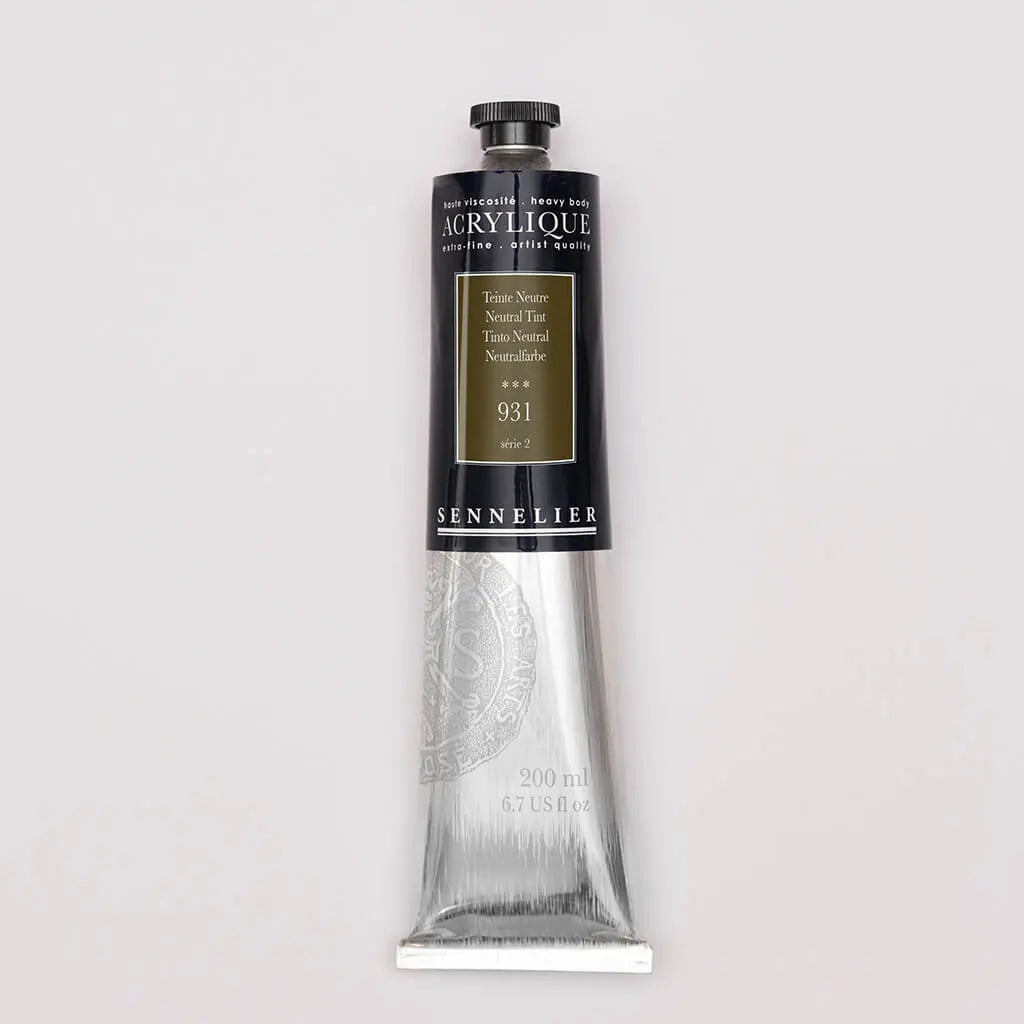 Sennelier Extra-Fine Acrylic Tube 200ml S2, Neutral Tint