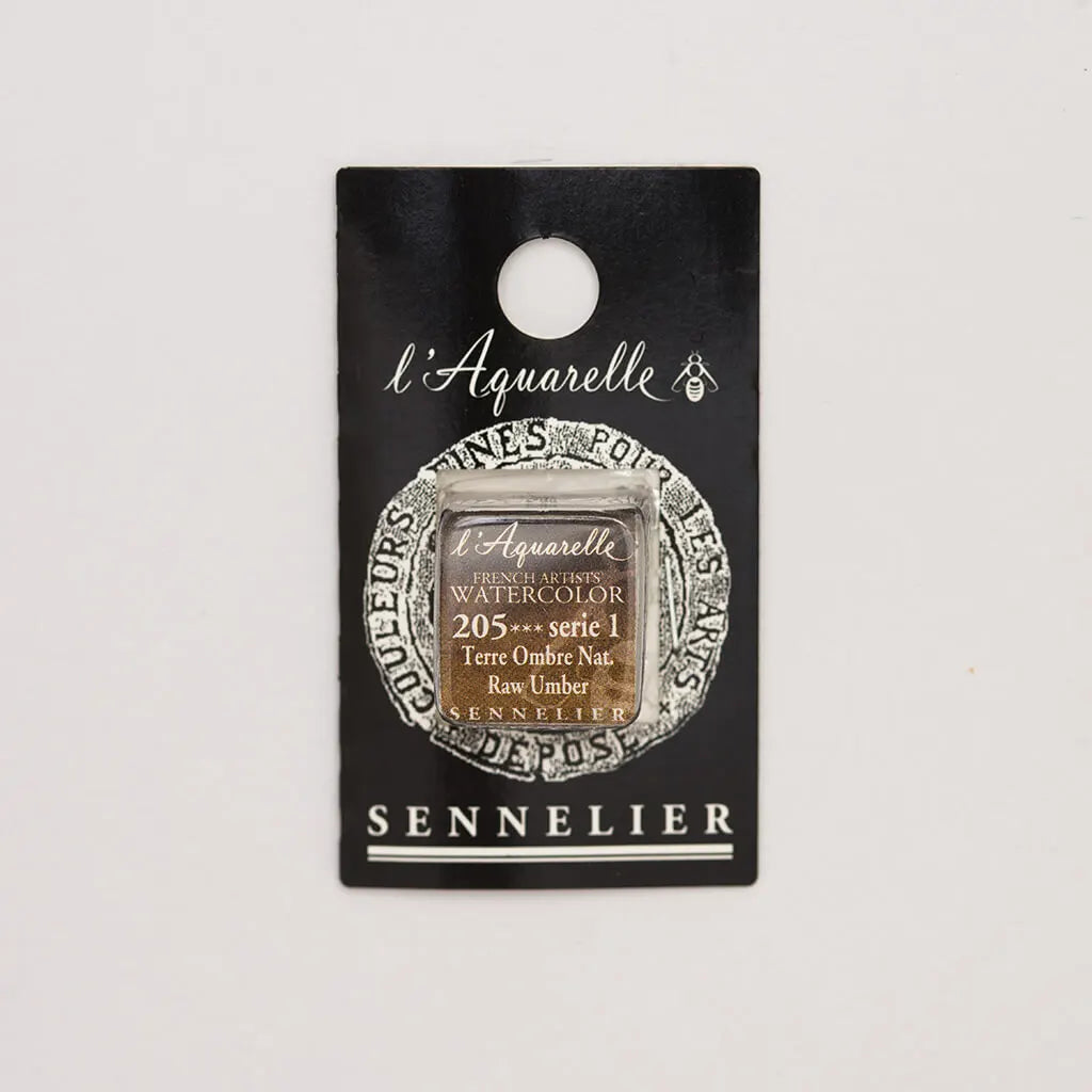 Sennelier Artist Watercolor Half Pans S1, Raw Umber