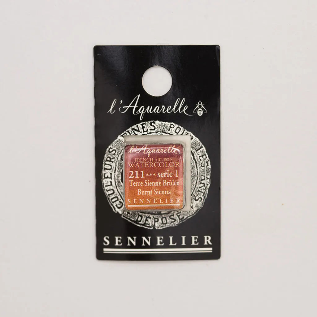Sennelier Artist Watercolor Half Pans S1, Burnt Sienna