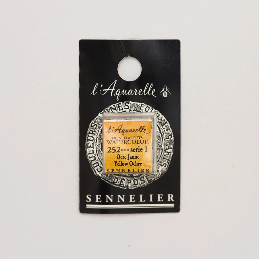 Sennelier Artist Watercolor Half Pans S1, Yellow Ochre