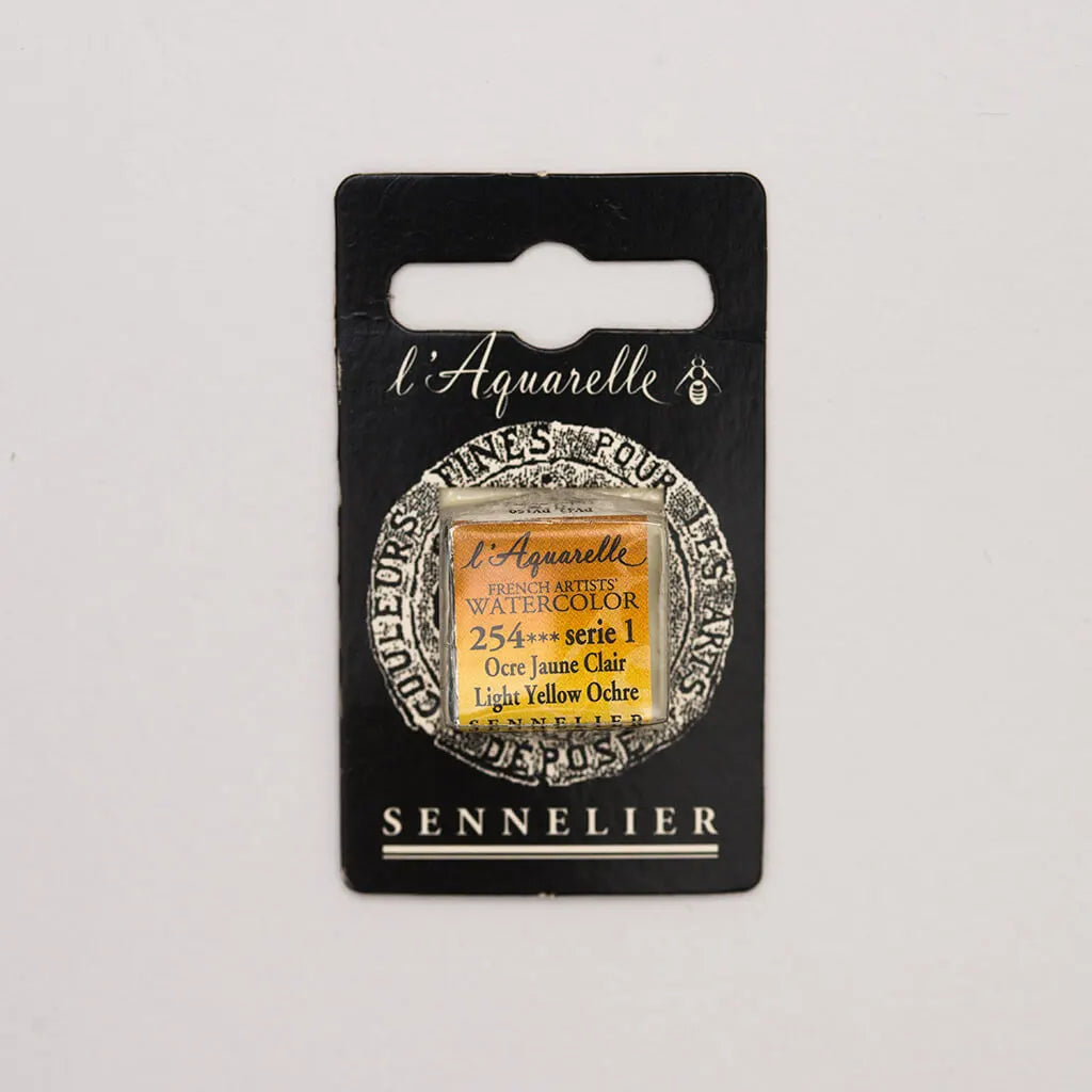 Sennelier Artist Watercolor Half Pans S1, Light Yellow Ochre