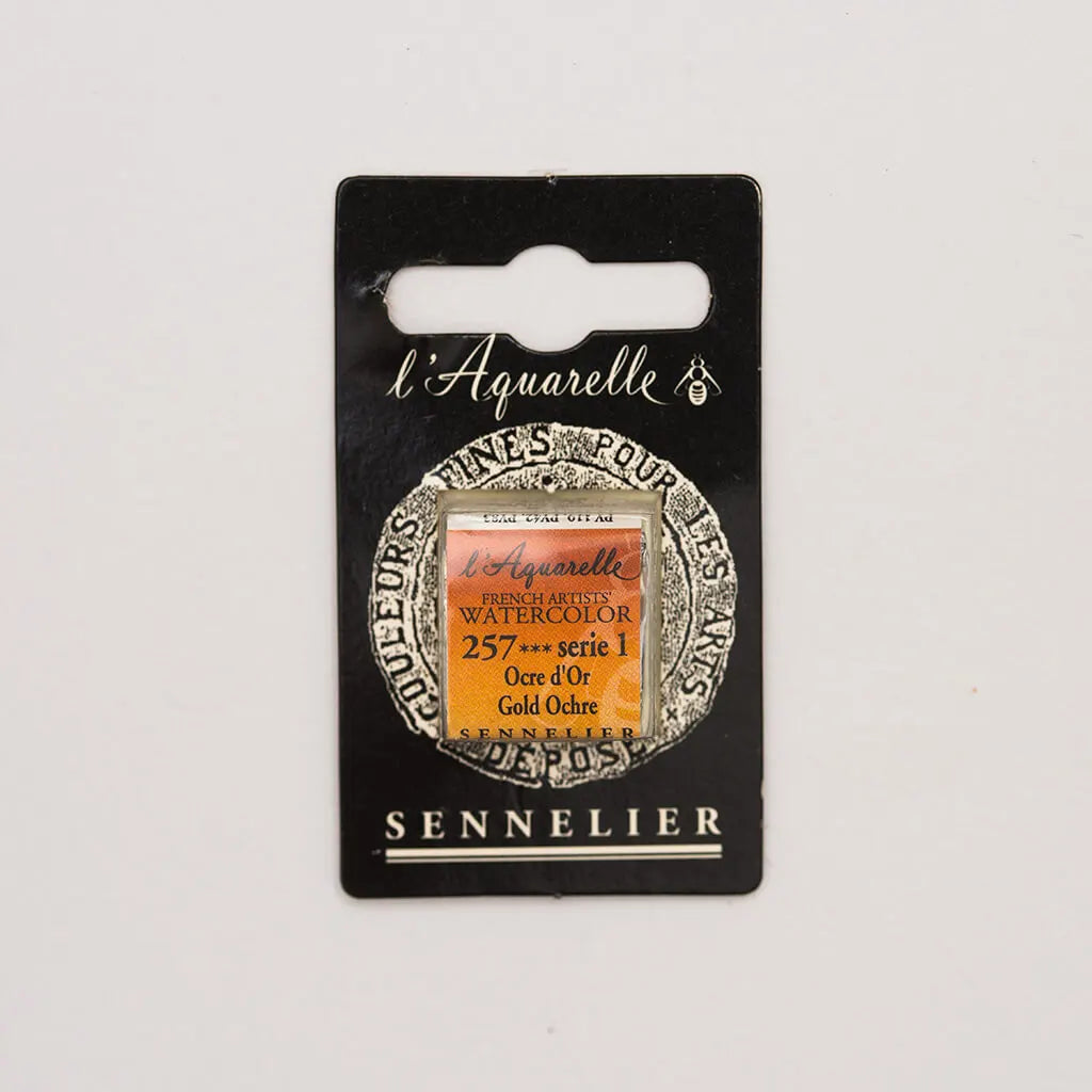 Sennelier Artist Watercolor Half Pans S1, Gold Ochre