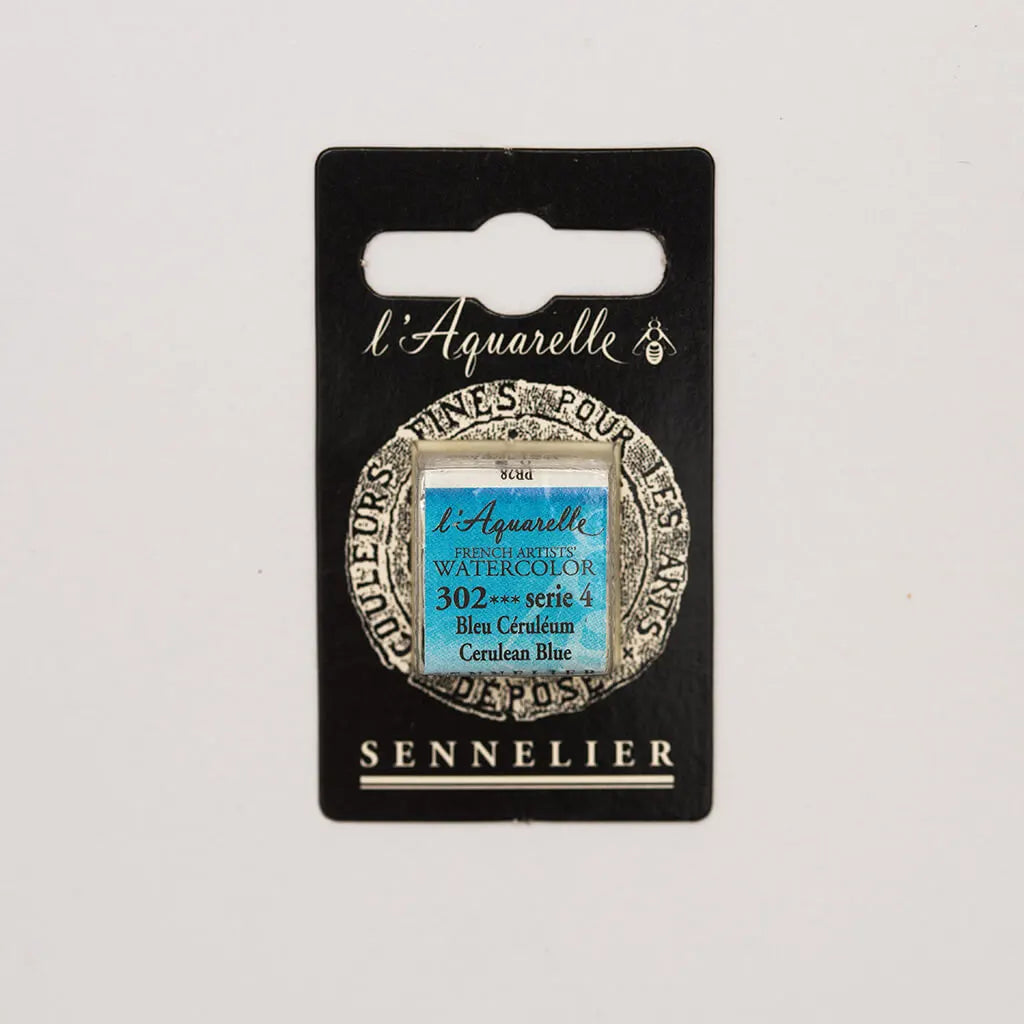 Sennelier Artist Watercolor Half Pans S4, Cerulean Blue