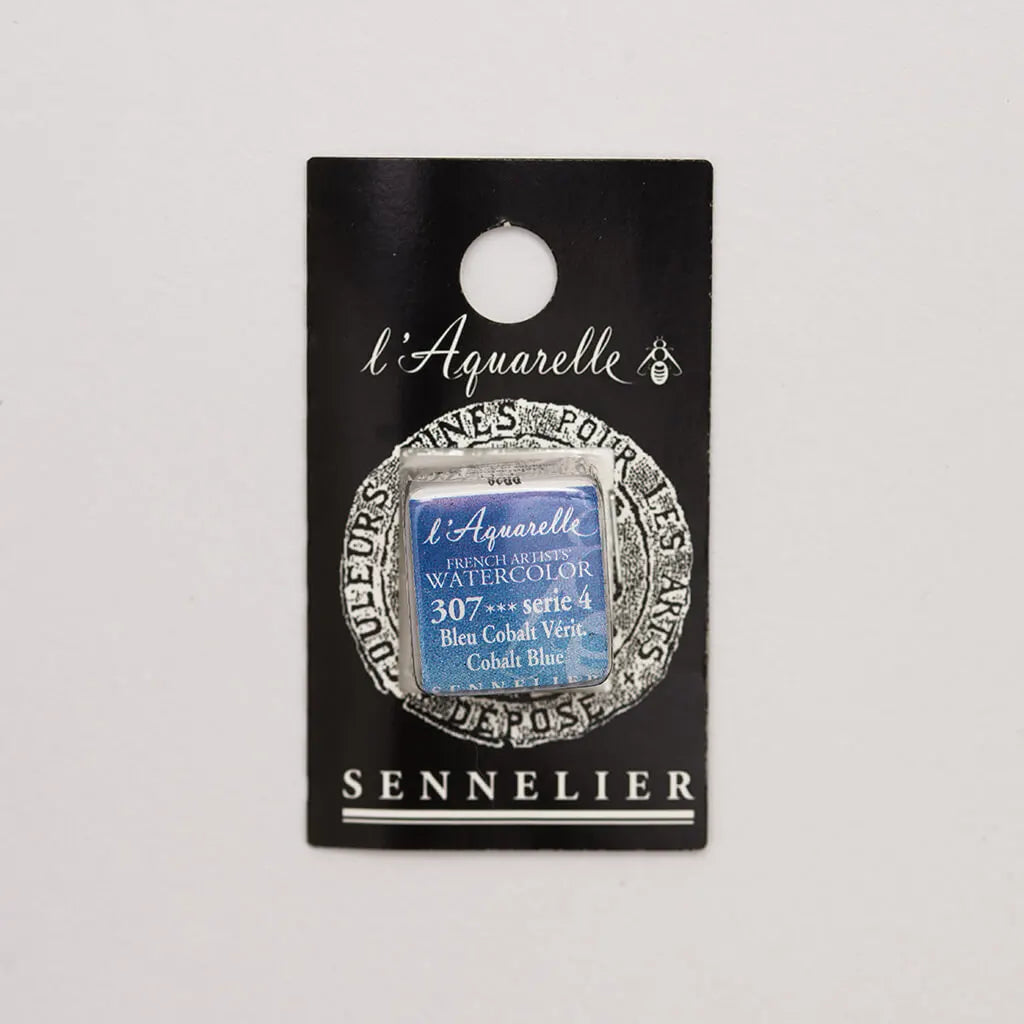 Sennelier Artist Watercolor Half Pans S4, Cobalt Blue