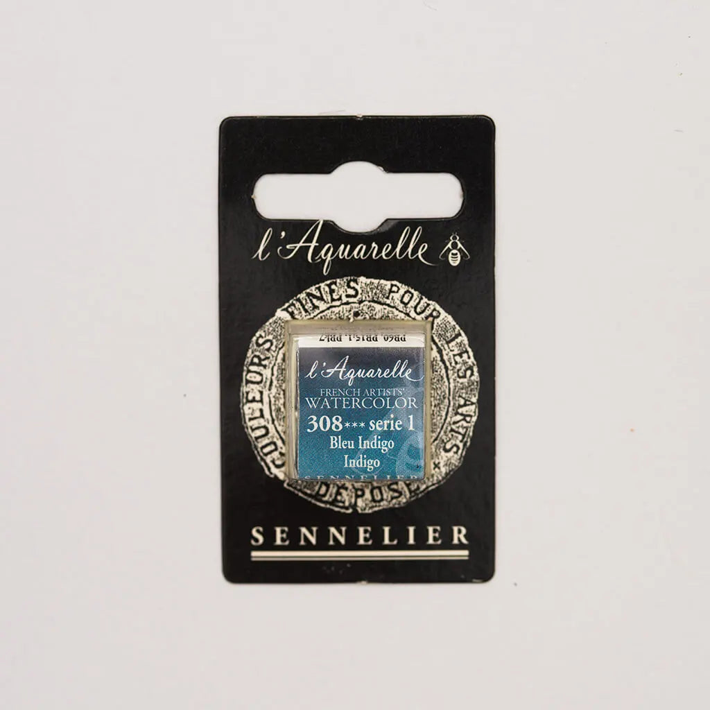 Sennelier Artist Watercolor Half Pans S1, Indigo